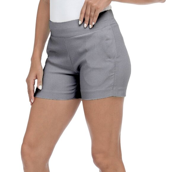 Women's Solid Soft Stretch Pull On Comfy Summer Active Millennium Style Shorts - Picture 3 of 14